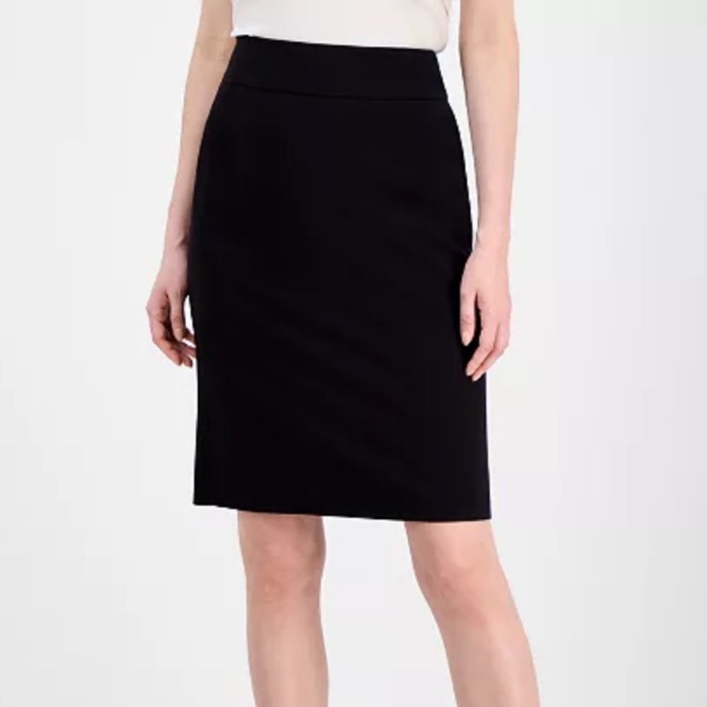 Anne Klein Stretch Black Women's Pencil Skirt Sz 14